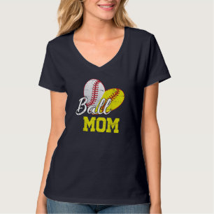 Funny Ball Ma Softball Baseball Giften voor vrouwe T-shirt