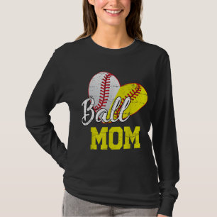 Funny Ball Ma Softball Baseball Giften voor vrouwe T-shirt