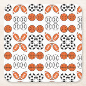 Funny Ball Pattern Kartonnen Onderzetters (Voorkant)