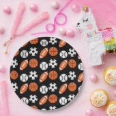 Funny Ball Pattern Papieren Bordje (Feest)