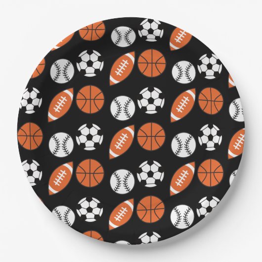 Funny Ball Pattern Papieren Bordje (Voorkant)