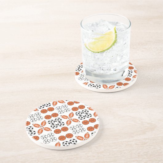 Funny Ball Pattern Zandsteen Onderzetter (Zijkant)