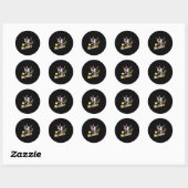 Funny Ballaholic Boston Terrier Dog Chasing Bostie Ronde Sticker (Vel)