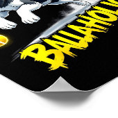 Funny Ballaholic Siberian Husky Dog Chasing Ball  Poster (Hoek)