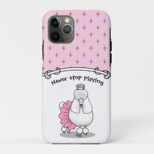 Funny Ballet Ballerina Princess Poodle Dog (wit) Case-Mate iPhone Case