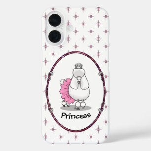 Funny Ballet Ballerina Princess Poodle Dog (wit) iPhone 16 Hoesje