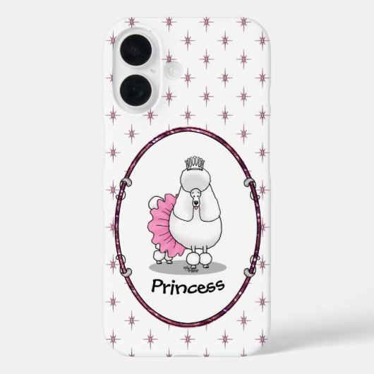 Funny Ballet Ballerina Princess Poodle Dog (wit) Case-Mate iPhone Case (Achterkant)
