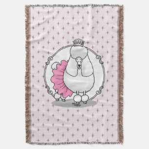 Funny Ballet Ballerina Princess Poodle Dog (wit) Deken