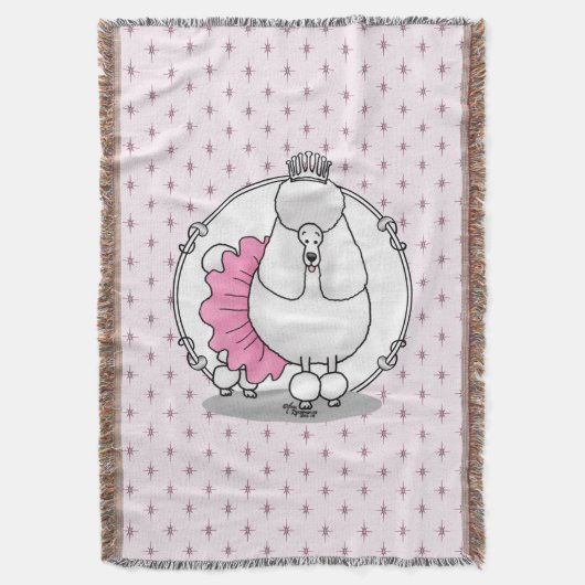 Funny Ballet Ballerina Princess Poodle Dog (wit) Deken (Voorkant Verticaal)