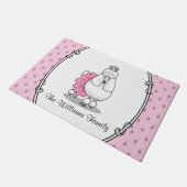 Funny Ballet Ballerina Princess Poodle Dog (wit) Deurmat (Schuin)