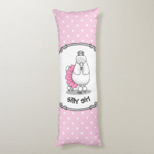 Funny Ballet Ballerina Princess Poodle Dog (wit) Lichaamskussen