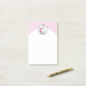 Funny Ballet Ballerina Princess Poodle Dog (wit) Post-it® Notes (Op bureau)