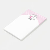 Funny Ballet Ballerina Princess Poodle Dog (wit) Post-it® Notes (Schuin)