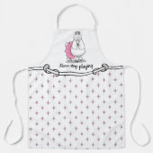 Funny Ballet Ballerina Princess Poodle Dog (wit) Schort (Voorkant)