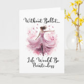 Funny Ballet Kaart (Gele Bloem)