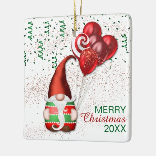 Funny Balloon Gnome Keramisch Ornament (Links)