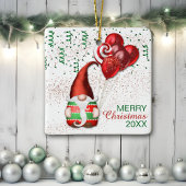 Funny Balloon Gnome Keramisch Ornament