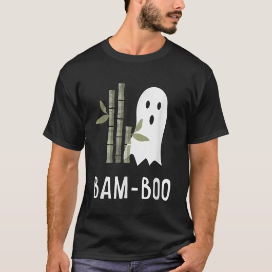 Funny Bamboo Halloween Costume Asian Boo Ghost Pun T-shirt (Voorkant)