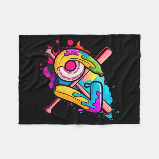Funny Banana Baseball 67 Ice Cream Drip Meme Fleece Deken (Voorkant (Horizontaal))
