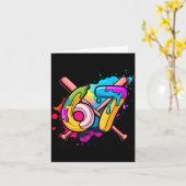 Funny Banana Baseball 67 Ice Cream Drip Meme Kaart (Gele Bloem)