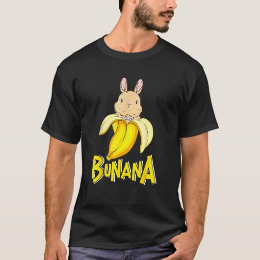 Funny Banana Bunny Rabbit T-shirt (Voorkant)
