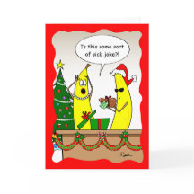 Funny Banana Christmas Kaart - Aangepaste kerstkaa
