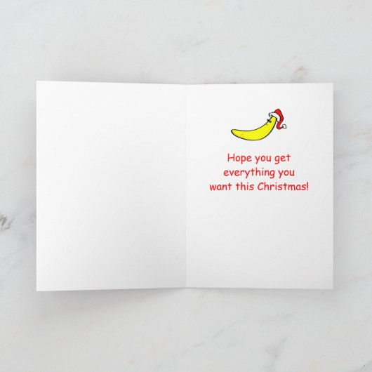 Funny Banana Christmas Kaart - Aangepaste kerstkaa (Binnen)