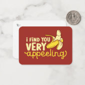 Funny Banana Cute Valentijnsdag Notitiekaartje (Voorkant / Achterkant in situ)