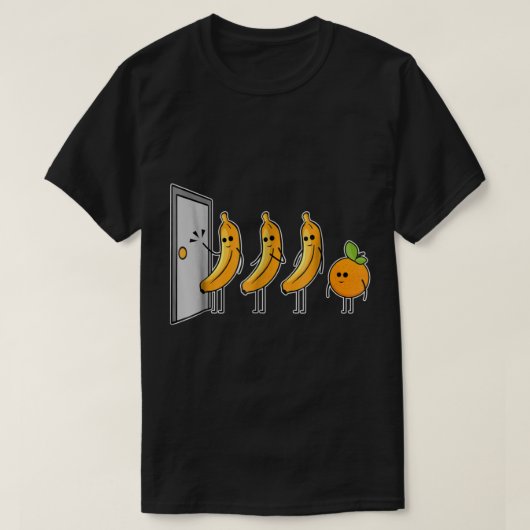 Funny Banana Knock Knock Design T-shirt (Design voorkant)