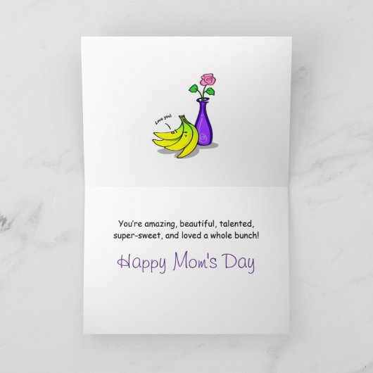 Funny Banana Moederdag Kaart - Aangepaste Kaarten (Binnen)