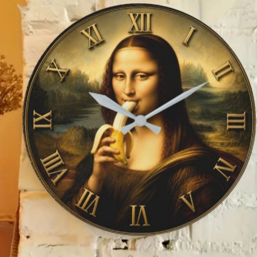 Funny Banana Mona Lisa Grote Klok