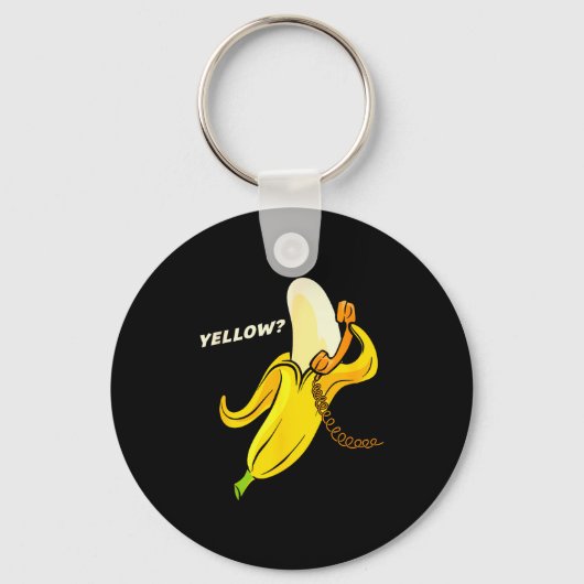 Funny Banana Phone - Yellow_ Hello_ Sleutelhanger (Voorkant)