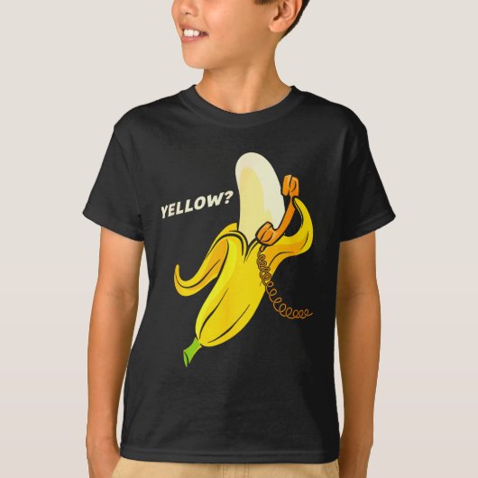 Funny Banana Phone - Yellow_ Hello_  T-shirt (Voorkant)