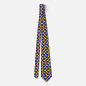 Funny Banana Print Tie – Yellow Fruit Necktie for  Stropdas (Achterkant)
