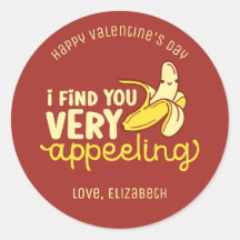 Funny Banana Pun Cute Valentijnsdag Red