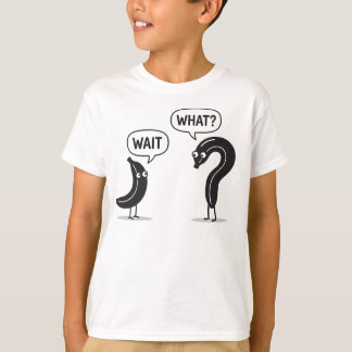 Funny Banana Question Mark Wait What Minimalist  T-shirt