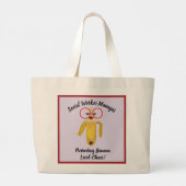 Funny Banana Quote Social Worker  Grote Tote Bag (Achterkant)