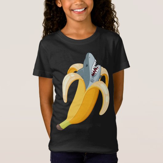 Funny Banana Shark Bananen Fruit Zee Dierenvriend T-shirt (Voorkant)