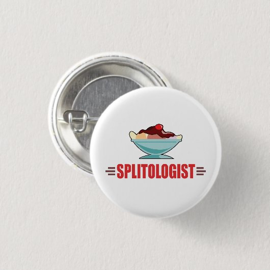 Funny Banana Split Ronde Button 3,2 Cm (Voorkant /achterkant)