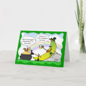 Funny Banana St Patrick's Day Kaart - Aangepaste K (Voorkant)