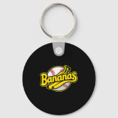Funny Bananas Baseball Vintage Graphic  Sleutelhanger (Voorkant)