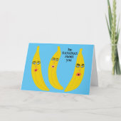 Funny Bananas Romance Valentijn Love Jubileum Kaart (Voorkant)