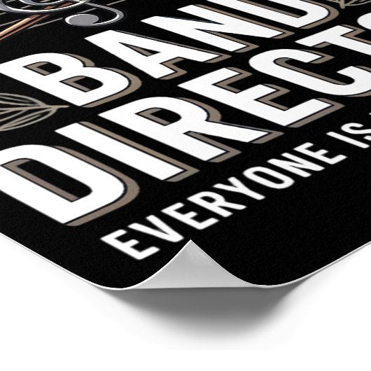 Funny Band Director Music Teacher Back To School Poster (Hoek)