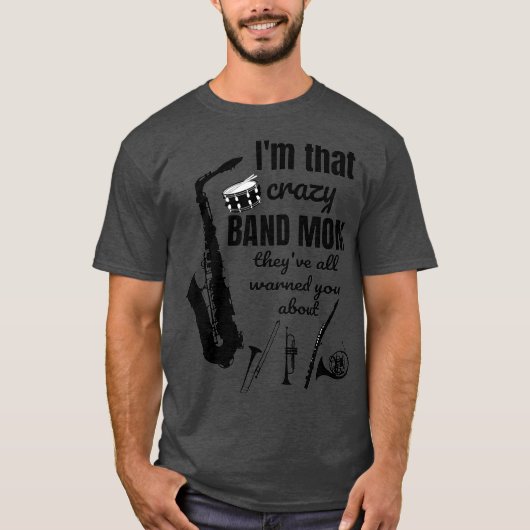 Funny Band Mam Marching Band Music T-shirt (Voorkant)