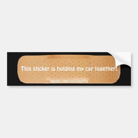 Funny Bandaid Auto Sticker (Voorkant)