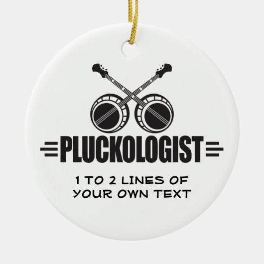 Funny Banjo Keramisch Ornament (Voorkant)