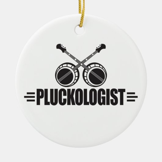 Funny Banjo Player Keramisch Ornament (Voorkant)