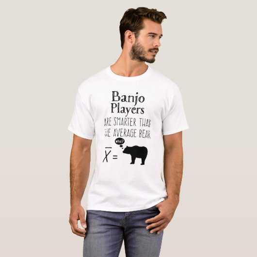 Funny Banjo T-shirt - Gemiddeld Beer (Voorkant volledig)