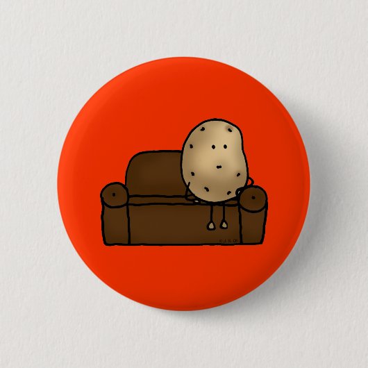 Funny bank-aardappel ronde button 5,7 cm (Voorkant)