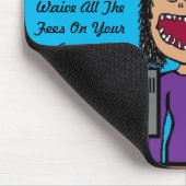 Funny Bank Clerk Cartoon Muismat (Hoek)